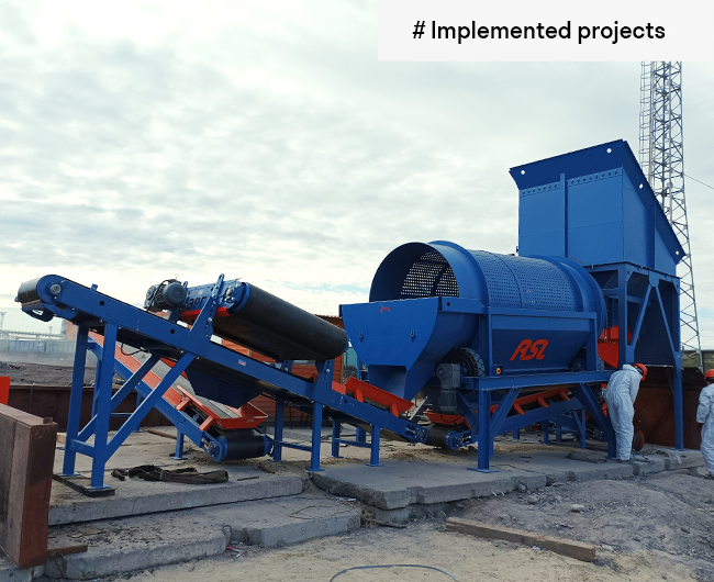 Resoline ferrous scrap cleaning line